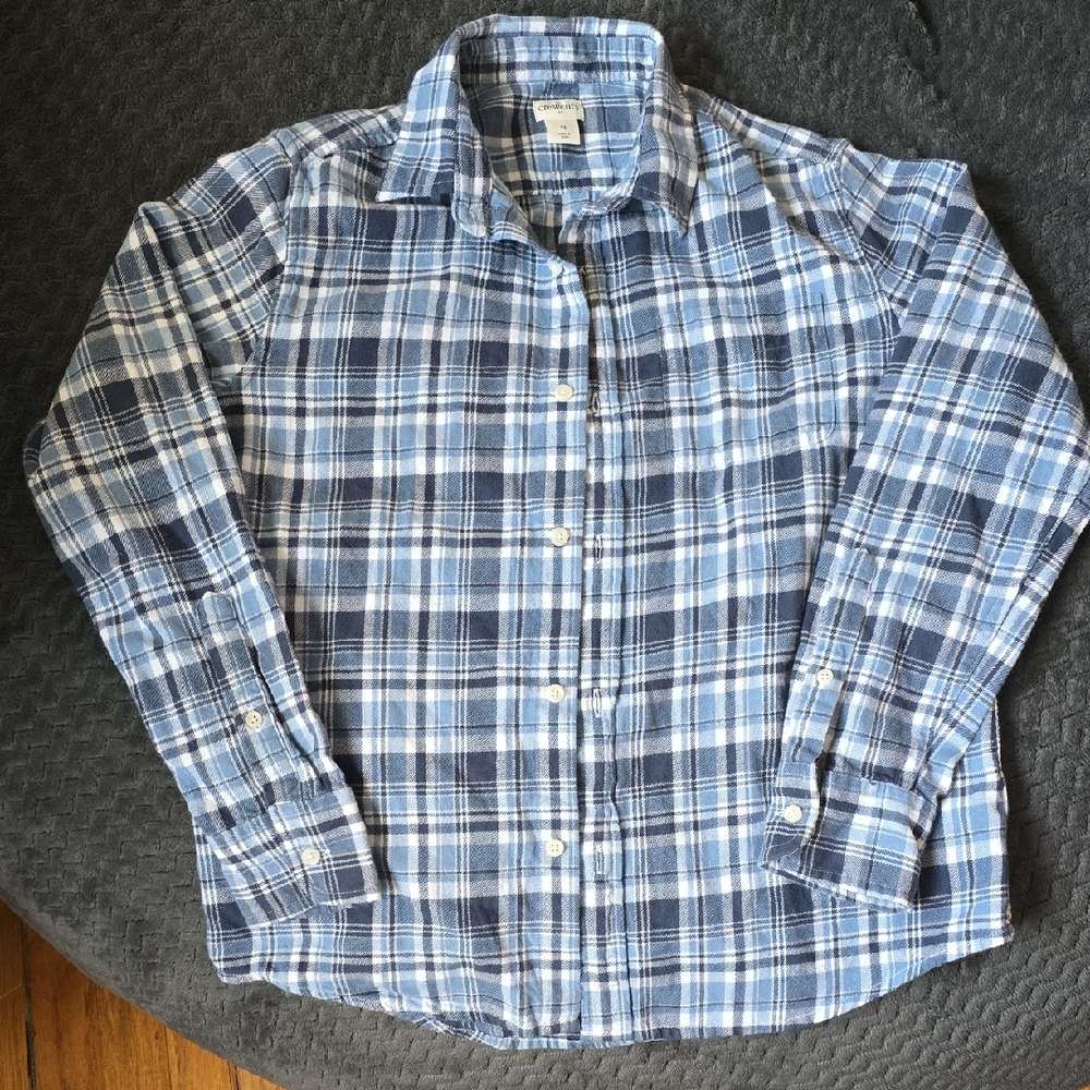Blue Plaid Boy's Shirt